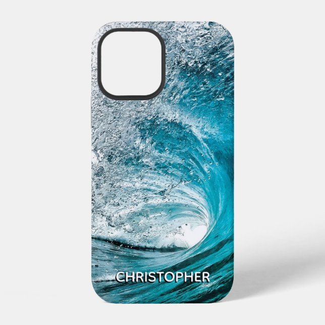 Coque iPhone Grande vague de l'océan Splash pour ajouter votre  (Verso)
