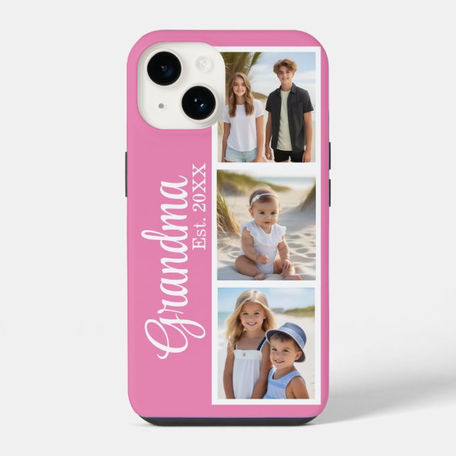 Coque iPhone Grandma photo personnalisée (Verso)