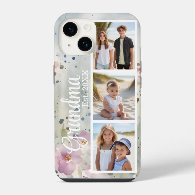 Coque iPhone Grandma photo personnalisée (Verso)