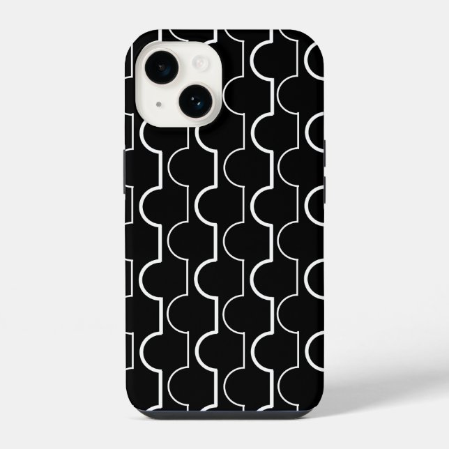 Coque iPhone Grands Pétoncles Noirs (Verso)