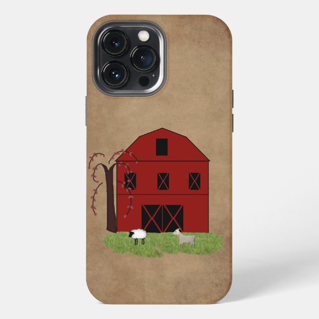 Coque iPhone Grange Rouge (Verso)