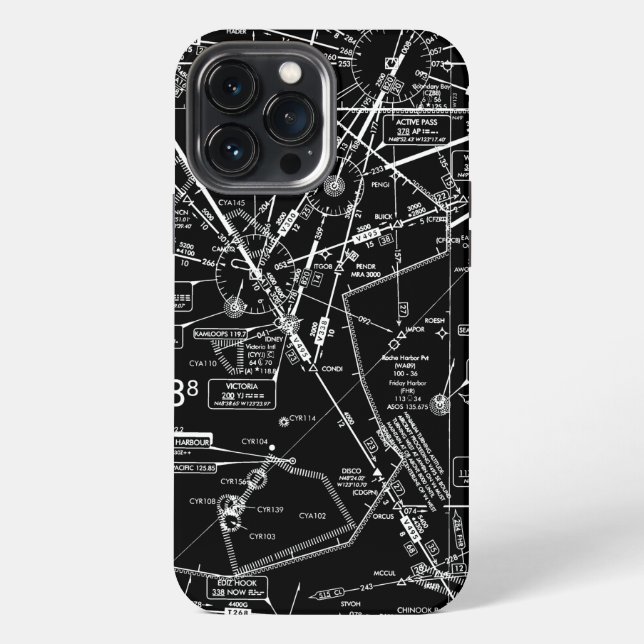 Coque iPhone Graphique aéronautique (Verso)