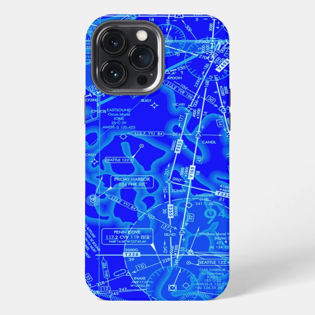 Coque iPhone Graphique aéronautique (Verso)
