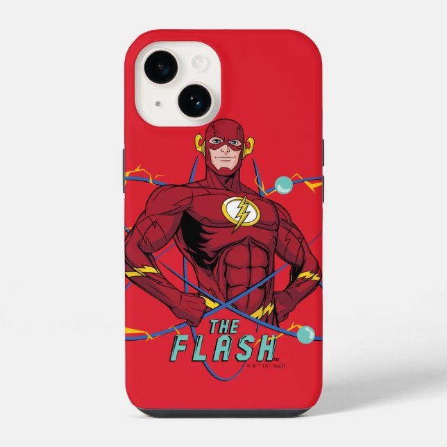 Coque iPhone Graphique atomique Flash de dessin (Verso)