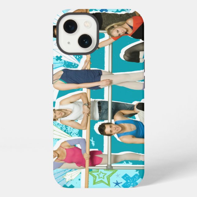 Coque iPhone Graphique de fonte d'académie de danse (Verso)