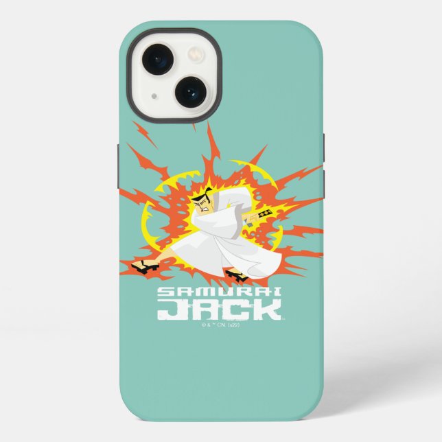 Coque iPhone Graphique d'énergie de Samurai Jack (Verso)
