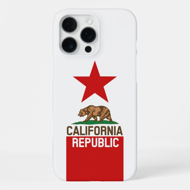 Coque iPhone Graphique dynamique du drapeau de l'État de Califo (Verso)