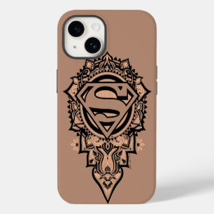 Coque Pour iPhone 14 Graphique Mandala Supergirl