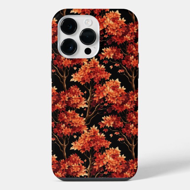 Coque iPhone Graphisme de motif transparent d'arbre de Maple de (Verso)
