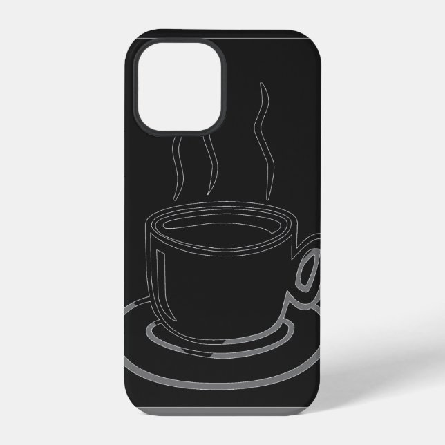 Coque iPhone Graphisme de tasse à café (Verso)