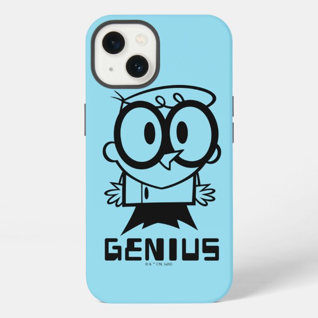Coque iPhone Graphisme du contour de Dexter "Génie" (Verso)