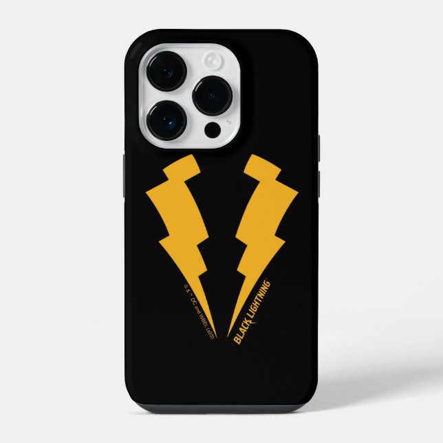 Coque iPhone Graphisme Éclairs Noirs (Verso)