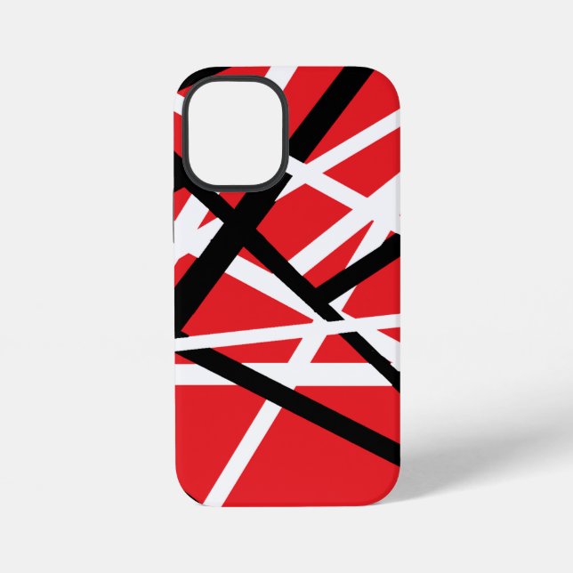 Coque iPhone Graphisme noir, rouge et blanc  (Verso)