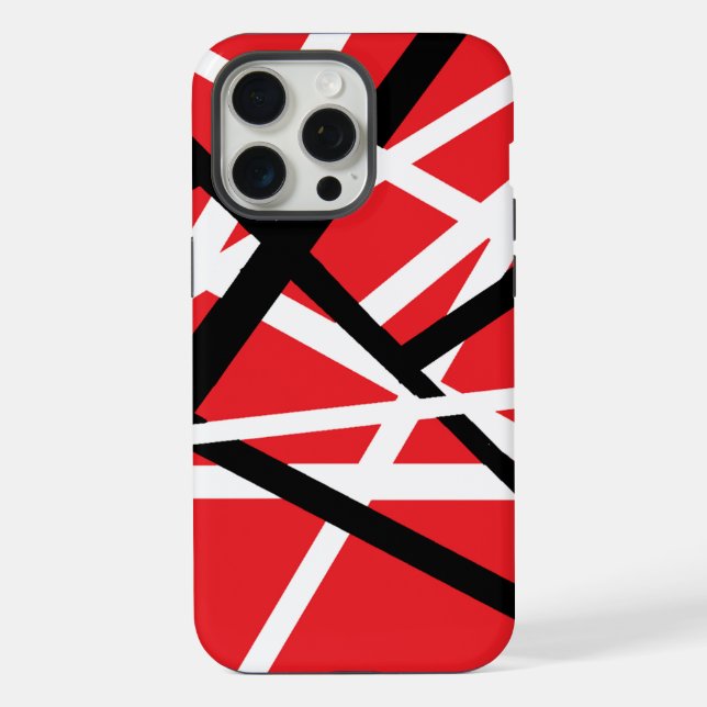 Coque iPhone graphisme rouge, noir et blanc (Verso)