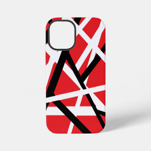 Coque iPhone 12 Mini graphisme rouge, noir et blanc