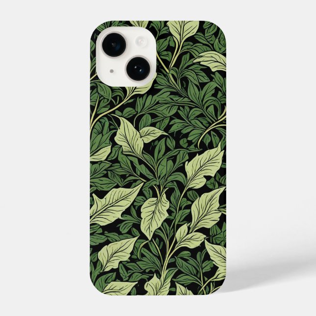 Coque iPhone Grappe de vignes dans les nuances de vert (Verso)