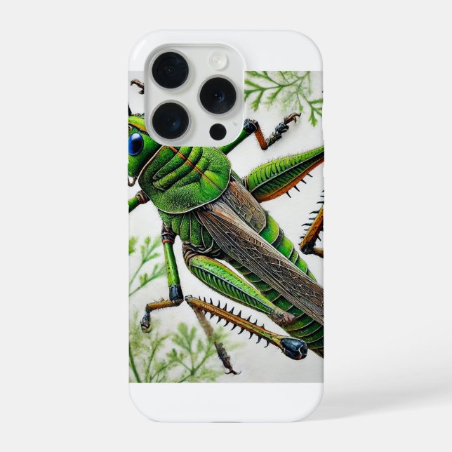 Coque iPhone Grasshopper in natural environment 251024IREF222 - (Verso)