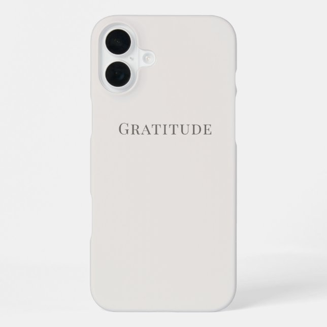 Coque iPhone Gratitude – Typographie minimale  (Verso)