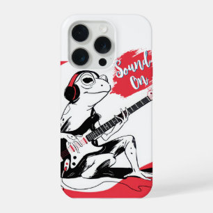 Coque iPhone 15 Pro Grenouille de Guitare – Musique Froide Art Animali
