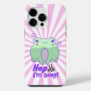 Coque Pour Pour iPhone 14 Pro Max Grenouille en colère mignonne kawaii cadeau rose e
