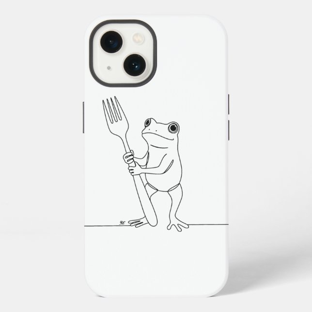 Coque iPhone Grenouille et fourchette (Verso)