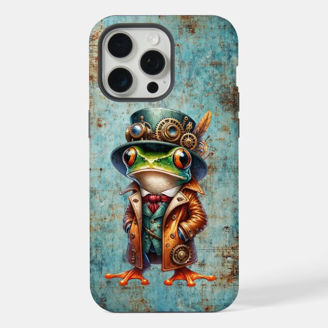 Coque iPhone Grenouille Steampunk (Verso)