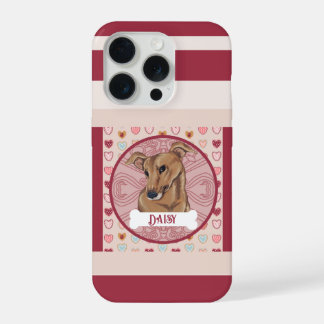 Coque iPhone 15 Pro Greyhound Valentine Heart iPhone 11 Pro Case 
