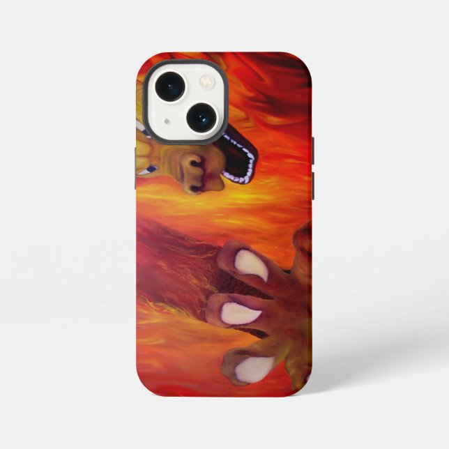 Coque iPhone Griffe de dragon rouge (Verso)