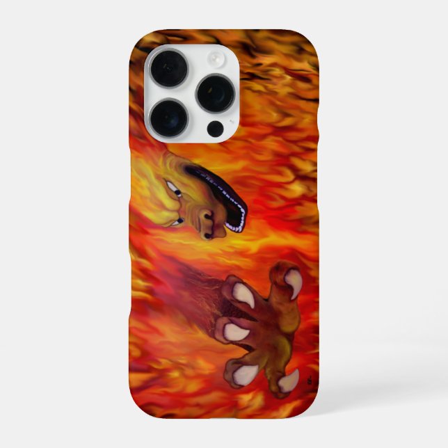 Coque iPhone Griffe de dragon rouge (Verso)