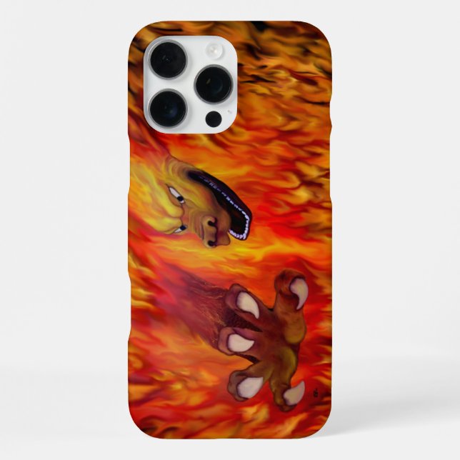 Coque iPhone Griffe de dragon rouge (Verso)