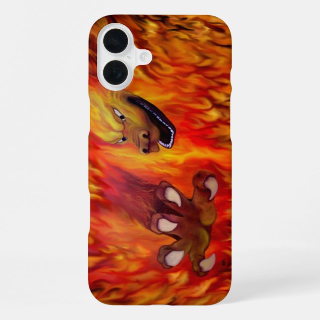 Coque iPhone Griffe de dragon rouge (Verso)