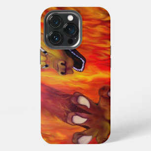Etui iPhone 13 Pro Griffe de dragon rouge