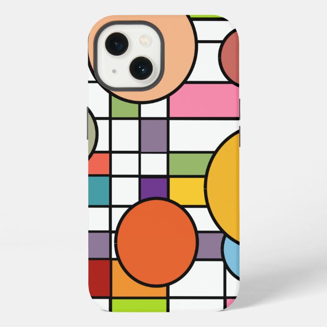 Coque iPhone Grille Modernité du Milieu du Siècle (Verso)
