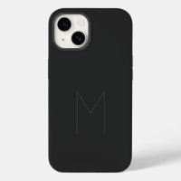 Gris Noir Gras Monogramme Moderne Votre nom initia