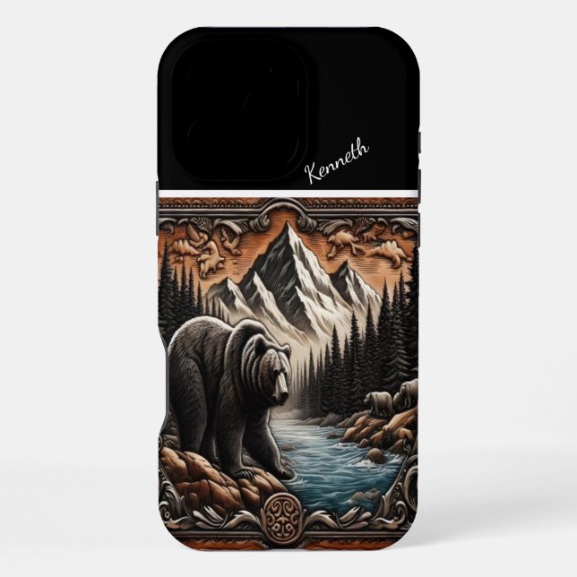 Coque iPhone Grizzli par le courant (Verso)