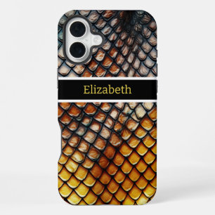 Coque iPhone 16 Plus Gros plan de motifs venimeux de serpent