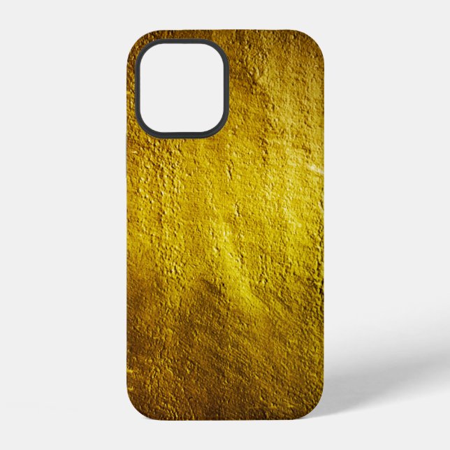 Coque iPhone Gros plan ? jaune ? mur ? texture ? pour ? rétro ? (Verso)