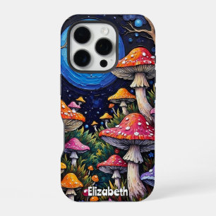 Coque iPhone 16 Pro Grosse de champignons à la Lune
