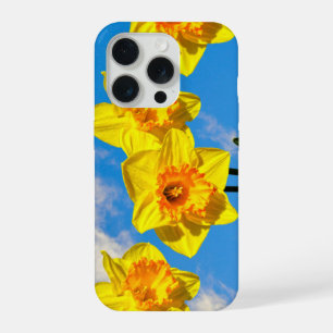 Coque iPhone 15 Pro Groupe de Daffodils Médaille d'or fleurs Téléphone
