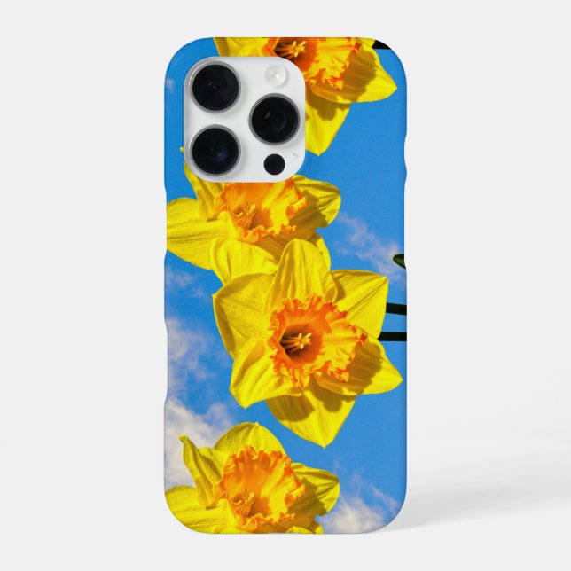Coque iPhone Groupe de Daffodils Médaille d'or fleurs Téléphone (Verso)