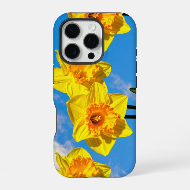 Coque iPhone Groupe de Daffodils Médaille d'or fleurs Téléphone (Verso)