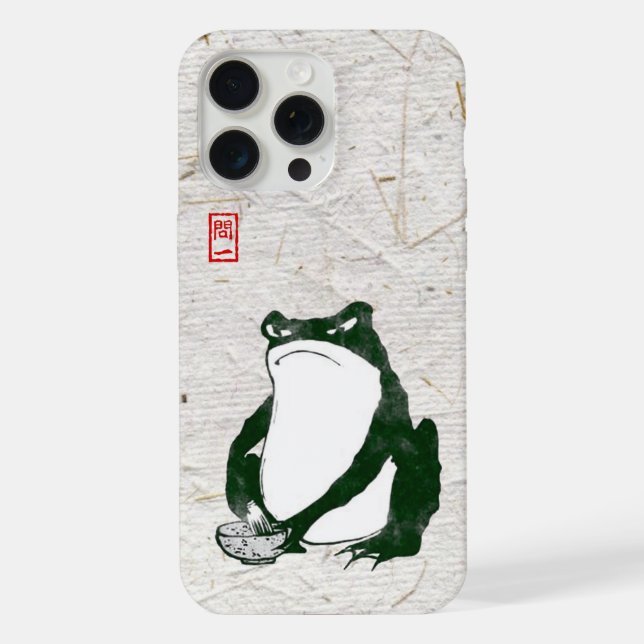Coque iPhone Grumpy Grenouille japonaise crapaud 19ème siècle (Verso)