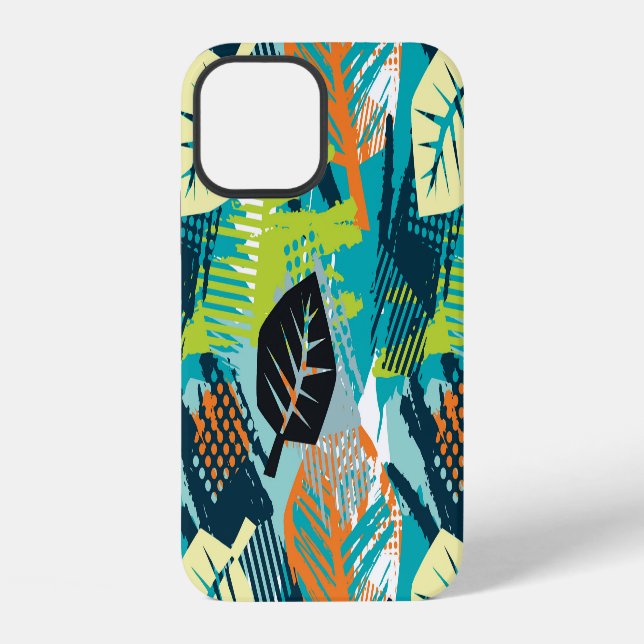 Coque iPhone Grunge Abstrait : Surface Robuste Sans Fil. (Verso)