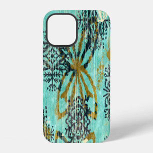 Coque iPhone 12 Grungy Tribal : Ethnic Rug Motif