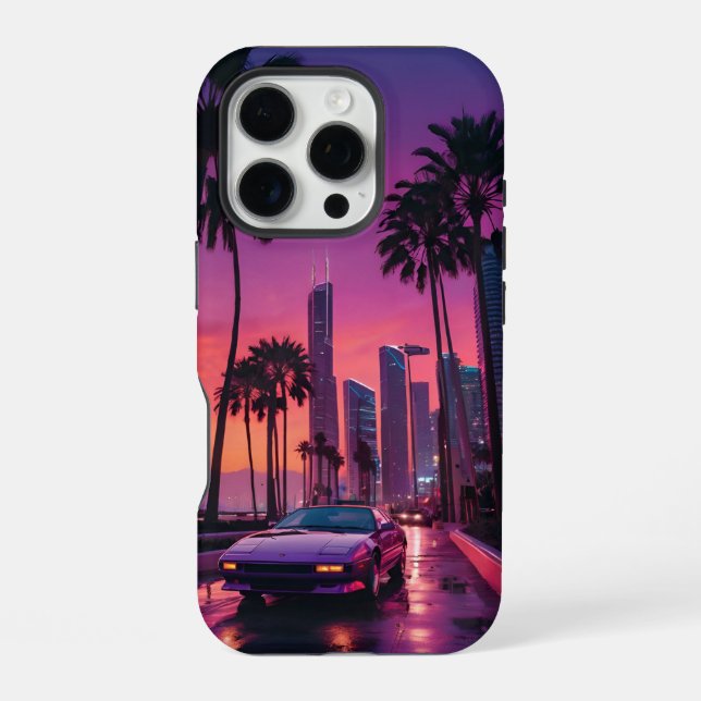 Coque iPhone Gta 6 Retro Lecteur de voiture Téléphone (Verso)