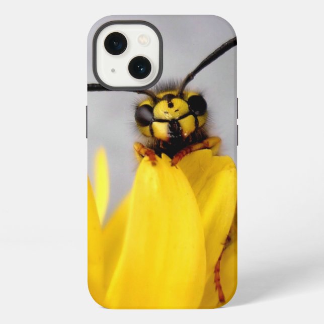 Coque iPhone Guêpe drôle (Verso)