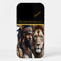 Guerrier de savane africaine à la tombée de la nui