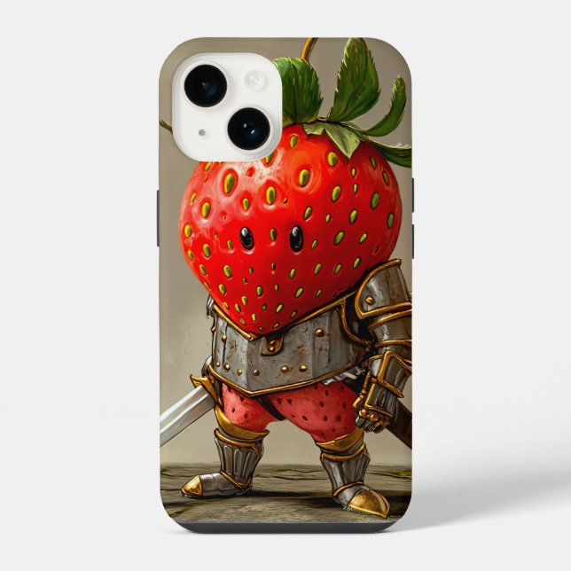 Coque iPhone Guerrier Fraise (Verso)