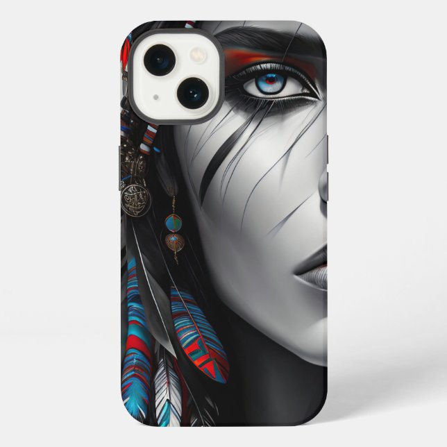 Coque iPhone Guerrier tribal (Verso)