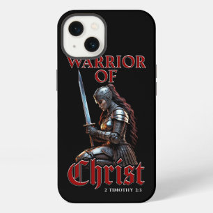 Etui iPhone 13 Guerrière du Christ 2 Timothée 2:3 Chrétienne